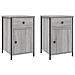 Comodini 2 Pz Grigio Sonoma 40x42x60 Cm In Legno Multistrato - Foto miniatura 2