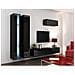 Tavolo Per Televisione Rtvvigo180n C /c Nero Laminato Legno Mdf Truciolare 180 X 30 X 40 Cm - Foto miniatura 3