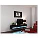Tavolo Per Televisione Rtvvigo180n C /c Nero Laminato Legno Mdf Truciolare 180 X 30 X 40 Cm - Foto miniatura 1