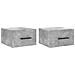 Comodini A Muro 2 Pz Grigio Cemento 35x35x20 Cm - Foto miniatura 2