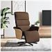 Poltrona Reclinabile Con Poggiapiedi Marrone In Tessuto - Foto miniatura 1