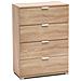 Cassettiera In Legno Nobilitato Con 4 Cassetti In Varie Tinte 60x38xh85 Cm - Foto miniatura 1