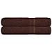 Asciugamani 2 Pz Marrone 100x200 Cm 360 G /m 100% Cotone - Foto miniatura 1