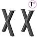 Gambe Tavolo Pranzo A X 2 Pz Antracite 70x(72-73) Cm Acciaio - Foto miniatura 3