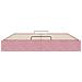 Struttura Letto Pouf senza Materasso Rosa 160x200 cm in Velluto - Foto miniatura 7