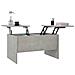 Tavolino Salotto Grigio Cemento 80x50x42,5 Cm Legno Multistrato - Foto miniatura 3