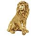 Scultura Leone 2 - Oro - Poliresina - 45x29x55 Cm - Foto miniatura 3