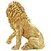 Scultura Leone 2 - Oro - Poliresina - 45x29x55 Cm - Foto miniatura 7