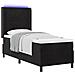 Letto a Molle con Materasso e LED Nero 80x200 cm Velluto - Foto miniatura 1