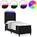 Letto a Molle con Materasso e LED Nero 80x200 cm Velluto - Foto miniatura 4