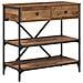 Tavolo Consolle Legno Invecchiato 75x34.5x75 cm Legno Ingegnerizzato - Foto miniatura 1