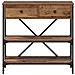 Tavolo Consolle Legno Invecchiato 75x34.5x75 cm Legno Ingegnerizzato - Foto miniatura 5
