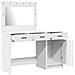 Tavolo da Trucco 2 pcs Bianco 40 x 41 x 75 cm Legno multistrato - Foto miniatura 4