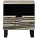 Armadio da Notte con cassetto Bianco e nero 40 x 33 x 46 cm - Foto miniatura 3