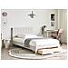 Letto Con Cassetti Contenitori Velluto Lonzac 120 X 200 Cm Bianco Sporco - Foto miniatura 1
