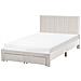 Letto Con Cassetti Contenitori Velluto Lonzac 120 X 200 Cm Bianco Sporco - Foto miniatura 3