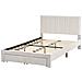 Letto Con Cassetti Contenitori Velluto Lonzac 120 X 200 Cm Bianco Sporco - Foto miniatura 4