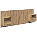Testata con Comodino 3 pcs Rovere artigianale Legno multistrato - Foto miniatura 1