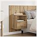 Testata con Comodino 3 pcs Rovere artigianale Legno multistrato - Foto miniatura 4
