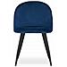 BELLO Chair Set di 2 sedie in velluto blu navy con gambe nere - Foto miniatura 4