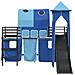Struttura del letto loft per bambini Nero e Blu 74,5 x 190 cm - Foto miniatura 4