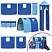 Struttura del letto loft per bambini Nero e Blu 74,5 x 190 cm - Foto miniatura 5