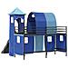 Struttura del letto loft per bambini Nero e Blu 74,5 x 190 cm - Foto miniatura 8