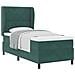 Letto a molle con materasso Verde Scuro 200 x 90 cm Poliestere - Foto miniatura 1