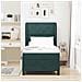 Letto a molle con materasso Verde Scuro 200 x 90 cm Poliestere - Foto miniatura 3