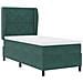 Letto a molle con materasso Verde Scuro 200 x 90 cm Poliestere - Foto miniatura 4