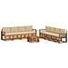 Set divani 9 pcs Naturale e Beige Legno di Acacia Massello - Foto miniatura 1