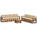 Set divani 9 pcs Naturale e Beige Legno di Acacia Massello - Foto miniatura 3