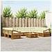Set divani 10 pcs Naturale e Crema Legno di Acacia Massello - Foto miniatura 2
