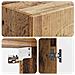 Mobiletto a muro Legno antico 33 x 34,5 x 90 cm - Foto miniatura 6