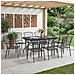 Set da Pranzo per Giardino 9 pcs Antracite 212 x 90 x 76 cm - Foto miniatura 3