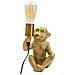 Lampada Da Tavolo Monkey In Resina Dorata - Foto miniatura 1