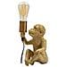 Lampada Da Tavolo Monkey In Resina Dorata - Foto miniatura 2