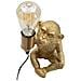 Lampada Da Tavolo Monkey In Resina Dorata - Foto miniatura 3