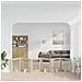 Cancello per cani pieghevole con supporti 6 pcs Rovere Sonoma - Foto miniatura 2