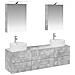 Set di mobili per il bagno 5 pcs Grigio Cemento - Foto miniatura 1