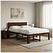 Letto matrimoniale con testiera ROSTOCK Marrone Scuro - Foto miniatura 2