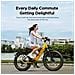 E26 ST Bici elettrica a pedalata assistita per città e montagna, motore 250W, batteria 48V 16Ah, pneumatici fat 26x4.0, sospensione anteriore, autonomia circa 140 km, colore giallo - Foto miniatura 8