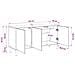Mobile TV ESSEN 102 x 33 x 50 cm Sonoma Legno ingegnerizzato - Foto miniatura 8
