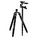 Treppiede e Monopiede con Testa a 3 Movimenti Altezza Max 189 cm Nero 56282-EU - Foto miniatura 6