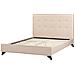 Letto In Tessuto Beige 140 X 200 Cm Ambassador - Foto miniatura 39