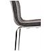 2 Sgabelli Alti HOOVER in Tessuto - Set 2 Sgabelli Bar Design H76 cm I Sedie Sgabello Ergonomiche con Schienale Grigio Chiaro Cromato - Foto miniatura 5