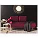 Chaise Longue In Velluto Rosso Scuro Sinistra Miramas - Foto miniatura 11