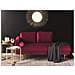 Chaise Longue In Velluto Rosso Scuro Sinistra Miramas - Foto miniatura 4