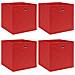 Scatole Portaoggetti 4pz Rosse 32x32x32 cm Tessuto - Foto miniatura 1
