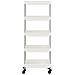 Carrello Da Cucina 5 Ripiani Bianco 40x22x116 Cm Ferro E Abs - Foto miniatura 3